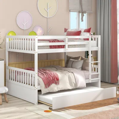 Streamdale Furniture Streamdale Full/full Bunk With Trundle, Convertible Platform Bed