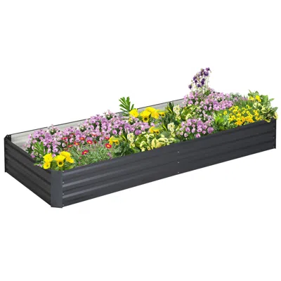 Streamdale Furniture Streamdale Galvanized Steel Raised Garden Bed (95" X 35.75") In Multi