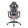 Streamdale Furniture Streamdale Gaming Chair With Footrest And Massage Lumbar Support, Blue Beige