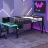 Streamdale Furniture Streamdale Gaming Mid Loft Bed With Desk