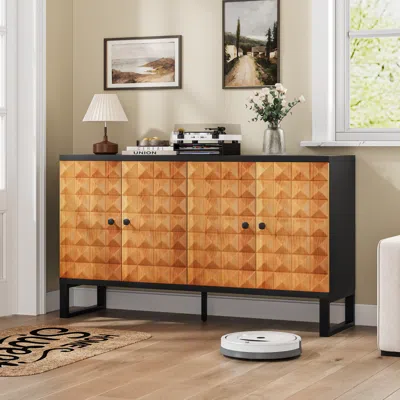 Streamdale Furniture Streamdale Geometric Patterned Storage Cabinet