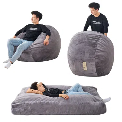 Streamdale Furniture Streamdale Giant Convertible Bean Bag Lazy Chair To Bed, Machine Washable