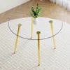 Streamdale Furniture Streamdale Gilded Glass Dining Table