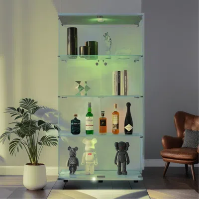 Streamdale Furniture Streamdale Glass Display Cabinet With Led Light
