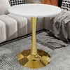 Streamdale Furniture Streamdale Gold 27.6" Mid-century Modern Dining Table With White Marble Top