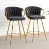 Streamdale Furniture Streamdale Gold-legged Bar Chair (set Of 2)