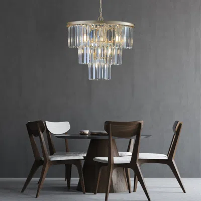 Streamdale Furniture Streamdale Gold Luxury Crystal Chandelier Modern Chandeliers Lights