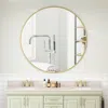 Streamdale Furniture Streamdale Gold Metal Framed 42" Circular Wall Mirror