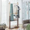 Streamdale Furniture Streamdale Golden Steel & Walnut Coat Rack - Double Layer, Cabinet, 68.9"