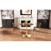 Streamdale Furniture Streamdale Golden Tulip Dining Table: Modern Elegance