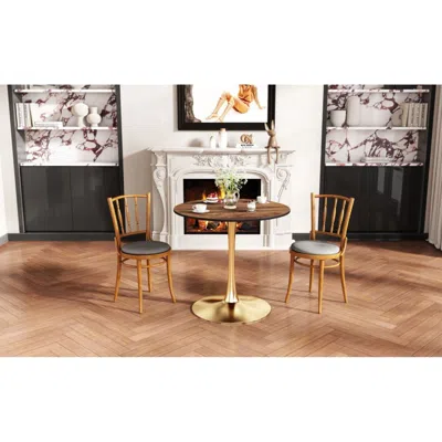 Streamdale Furniture Streamdale Golden Tulip Dining Table: Modern Elegance