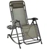 Streamdale Furniture Streamdale Gray Foldable Rocking Chair With Pillow & Cup Holder