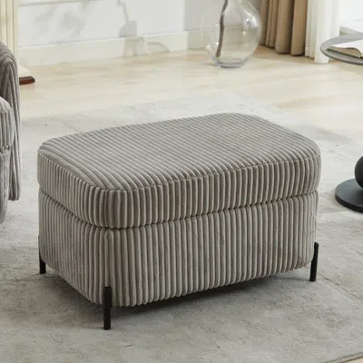 Streamdale Furniture Streamdale Gray Ottoman For Home