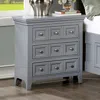 Streamdale Furniture Streamdale Gray Solid Wood 3-drawer Nightstand