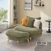 Streamdale Furniture Streamdale Green Corduroy Sofa With Pillows - 65