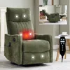 Streamdale Furniture Streamdale Green Heat Massage Rocker Recliner Chair In Green