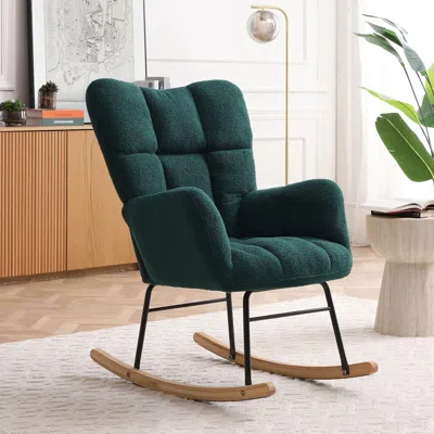 Streamdale Furniture Streamdale Green Teddy Rocking Chair