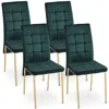 Streamdale Furniture Streamdale Green Velvet Nordic Dining Chair (set Of 4)