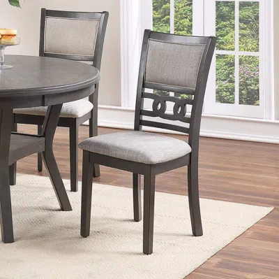 Streamdale Furniture Streamdale Grey Finish Dining Room Side Chairs Set