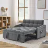 Streamdale Furniture Streamdale Grey Loveseat Sofa Bed With Pull-out