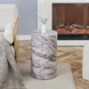 Streamdale Furniture Streamdale Grey Marble Coffee Table - 12" X 19.7" - Industrial Style