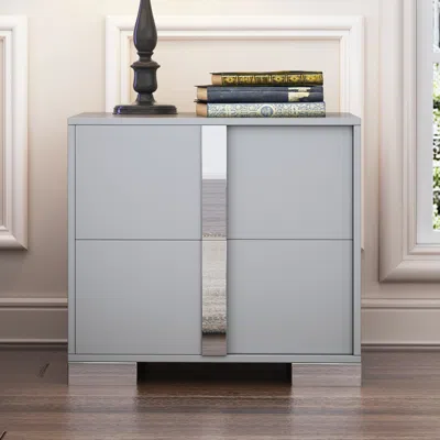 Streamdale Furniture Streamdale Grey Nightstand: Compact, Stylish Storage