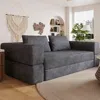 Streamdale Furniture Streamdale Grey Sofa Bed With Rectangle Pillow And Cushions