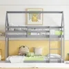 Streamdale Furniture Streamdale Grey Twin Over Twin House Bunk Bed