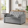 Streamdale Furniture Streamdale Grey Velvet Sofa Bed