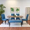 Streamdale Furniture Streamdale Hairpin Dining Set: Table, 4 Chairs, Bench (3 Colors)