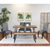 Streamdale Furniture Streamdale Hairpin Dining Set: Table, 4 Chairs, Bench (3 Colors)