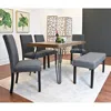Streamdale Furniture Streamdale Hairpin Dining Set: Table, 4 Chairs, Bench (3 Colors)