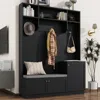 Streamdale Furniture Streamdale Hall Tree With Bench, Cushion, Coat Rack