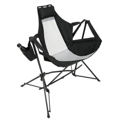 Streamdale Furniture Streamdale Hammock Camping Rocking Chair, Portable, Adjustable, With Pillow & Bag - Black