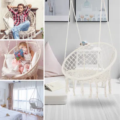Streamdale Furniture Streamdale Hammock Chair Macrame Swing Max 330 Lbs Hanging Cotton Rope Hammock