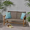 Streamdale Furniture Streamdale Hampton Wood + Wicker Loveseat