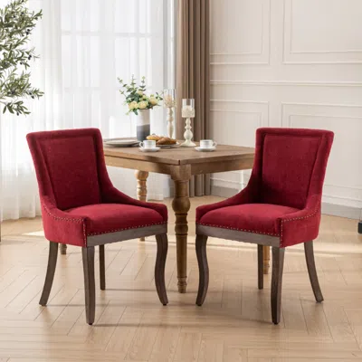 Streamdale Furniture Streamdale Handcrafted Backrest Slot Seam Dining Chair With Solid Wood Frame