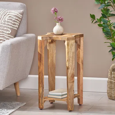 Streamdale Furniture Streamdale Handcrafted Mango Wood Accent Table