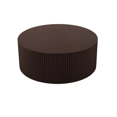 Streamdale Furniture Streamdale Handcrafted Round Coffee Table End Table With Elegant Relief In Brown