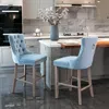 Streamdale Furniture Streamdale Handcrafted Velvet Barstools With Supportive Backrest