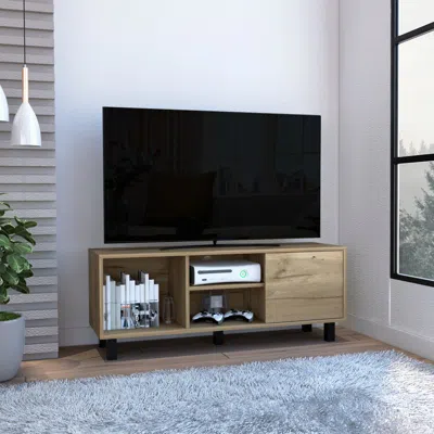 Streamdale Furniture Streamdale Harrison 3-shelf Rectangle Tv Stand Light Oak In Neutral