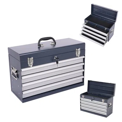 Streamdale Furniture Streamdale Heavy Duty 21-inch 4-drawer Portable Metal Tool Box Chest Organizer