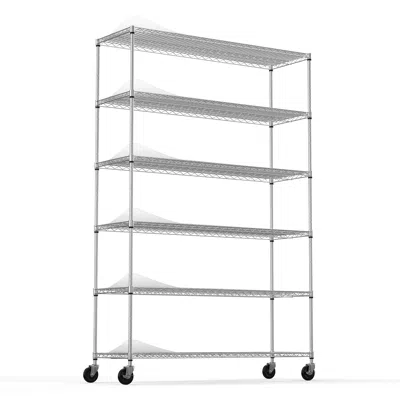 Streamdale Furniture Streamdale Heavy Duty Nsf Metal Garage Storage Shelves In Metallic