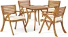 Streamdale Furniture Streamdale Hermosa 5 Piece Wood Dining Set With Cushions