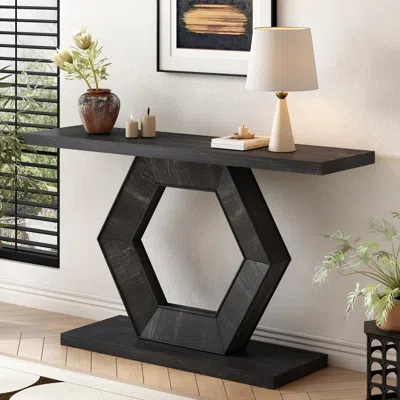 Streamdale Furniture Streamdale Hexagon Leg Entryway Table - Fir Veneer
