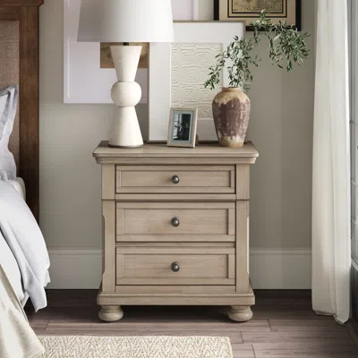 Streamdale Furniture Streamdale Hidden Drawer Gray Finish Bedside Table
