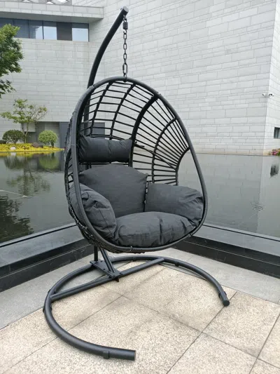 Streamdale Furniture Streamdale High Quality Outdoor Indoor Pe Wicker Swing Egg Chair