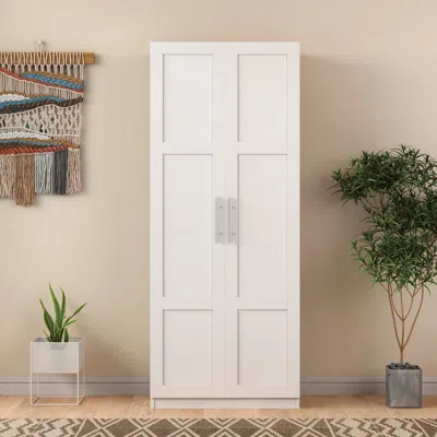 Streamdale Furniture Streamdale High Wardrobe And Kitchen Cabinet With 2 Doors And 3 Partitions To