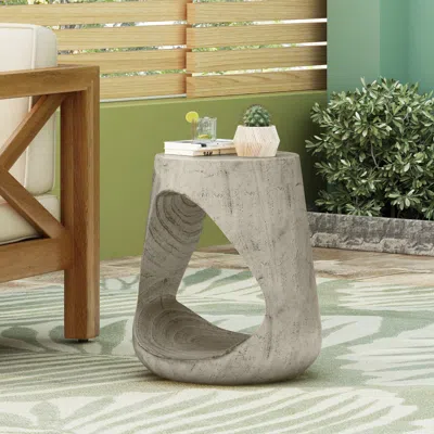 Streamdale Furniture Streamdale Hollow Side Table, Wood-like Texture