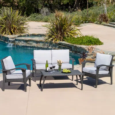 Streamdale Furniture Streamdale Honolulu 4pc Pe Wicker Set (kd)